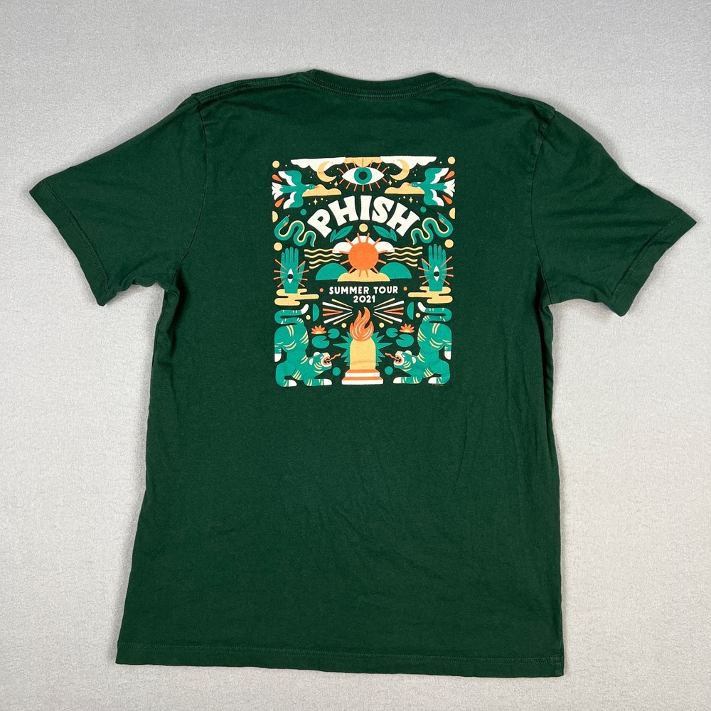 Phish Band T Shirt Fits Small 2021 Summer Tour Concert Tiger Lily Pad Graphic